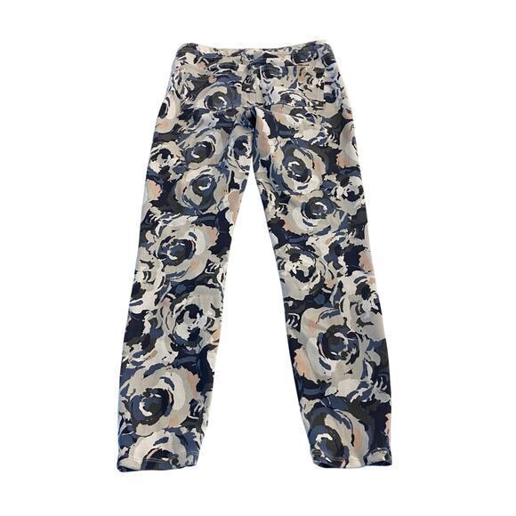 Spanx Jeanish Ankle Leggings Skinny Jeans Floral Design Size Medium - Picture 4 of 11